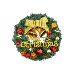 Christmas Wreaths for Front Door – Holiday Bell Wreath, Winter Wreaths for Front Door D